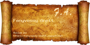 Fenyvessy Anett névjegykártya